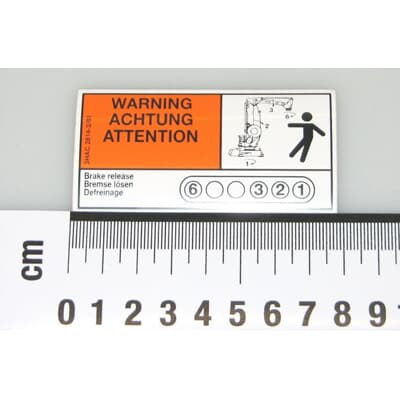 ABB機器人配件 ABB配件原廠型號 3HAC2814-2 Instruction plate