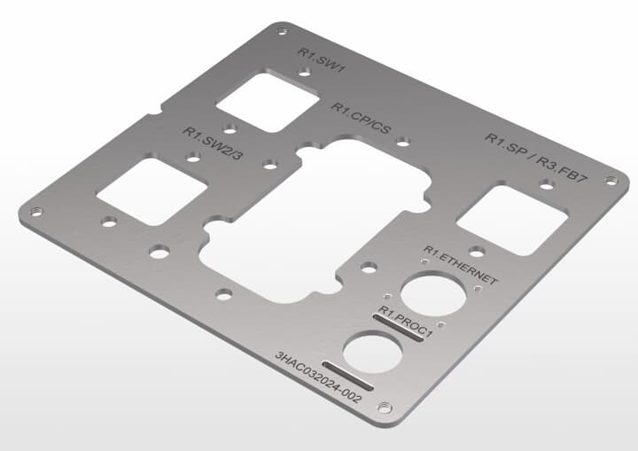 ABB配件Plate, customer 原廠型號3HAC032024-002 ABB配件官方質保 - ABB機器人配件大全