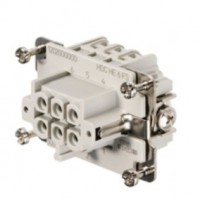 魏德米勒 固定回路插芯 HE 系列 - 16A、500V、6 - 48 針 訂貨號 1200200000 / 重載HDC HE 6 FS